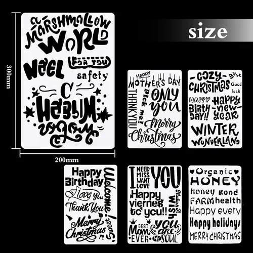 Vista 2 de 6 unidades de 6 estilos motivacionales para dibujar palabras, pinturas, manualidades, citas inspiradoras, plantillas de letras para suelos