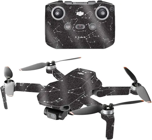 Vista 6 de MightySkins Glitter brillante compatible con DJI Mini 2 Dron portátil – Ácido Acabado de purpurina protector, duradero de alto brillo Fácil