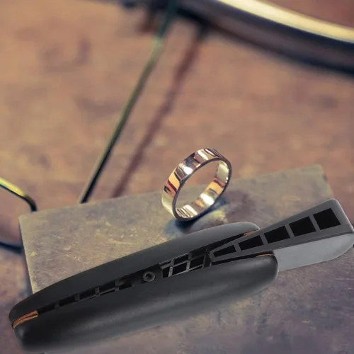 Vista 8 de EXCEART Herramientas de cuero Herramientas de fabricación de joyas 2 unids Abrazadera de anillo de madera Soporte de joyeros Benchwork Ajuste a mano