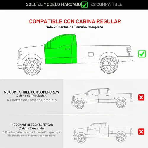 Vista 6 de APS Estribos Escalones de Bolsillo de Acero Inoxidable Plataformas Laterales Barras Laterales Compatibles con Ford F150 2015-2026 Regular Cab