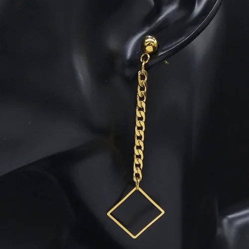 Vista 5 de 6 Pair Geometric Stainless Steel Star Earrings Set for Women Gold Color Earrings Jewelry Bisuteria Acero Inoxidable