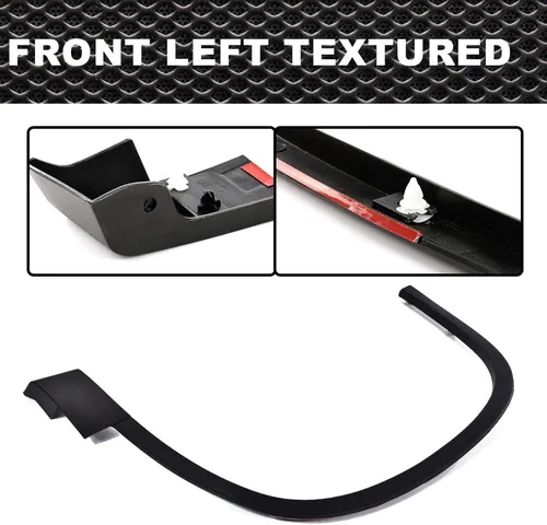 Vista 3 de CROSSDESIGN Guardabarros, compatible con Volkswagen Tiguan 2012-2017 delantero izquierdo texturizado plástico negro Left Textured Black Plastic