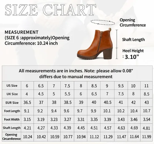 Vista 3 de Vepose Botines de moda para mujer, tacón bajo grueso, plataforma Chelsea para mujer