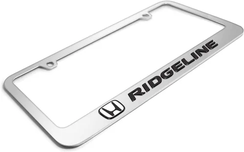 Vista 3 de iPick Image Hecho para Honda Ridgeline 3D letras en relieve en espejo marco de matrícula de metal cromado