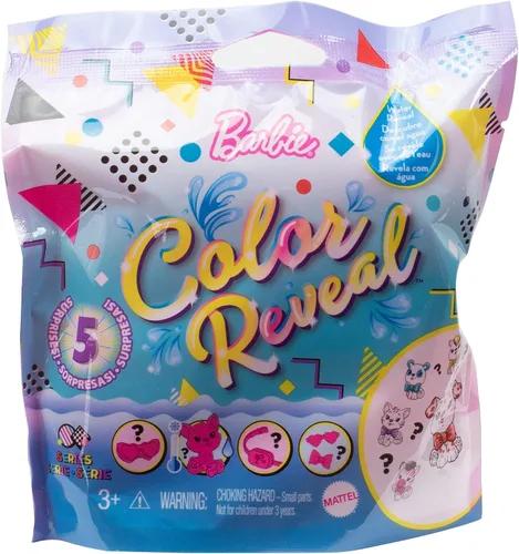 Vista 2 de Mattel - Barbie Color Reveal Pets Serie monocromática, un color sorpresa revelado con cada transacción