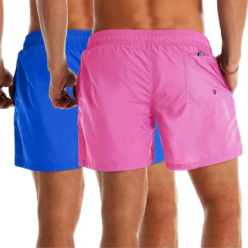 Vista 3 de YnimioAOX - Traje de baño para hombre, secado rápido, con diseño de rayas coloridas