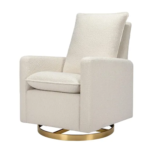 Vista 11 de Babyletto Cali Flange reclinable y planeador giratorio en lazo de peluche almendra, Greenguard Gold y certificado CertiPUR-US GREENGUARD Gold &