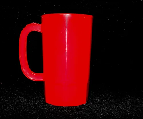 Vista 2 de Talisman, tazas de plástico para cerveza, grandes, 32 onzas, paquete de 8, color rojo