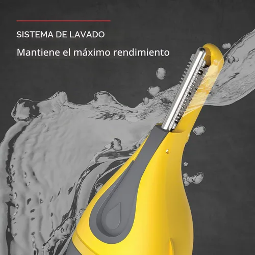 Vista 2 de Remington NE3871 - Recortadora de nariz, orejas y cejas prácticamente indestructible, color amarillo