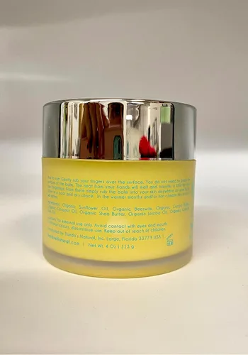 Vista 2 de Nardo's Natural Bálsamo corporal / 4 onzas – Mantequilla orgánica para el vientre y el cuerpo, bálsamo para los pies, alivio de erupciones del bebé