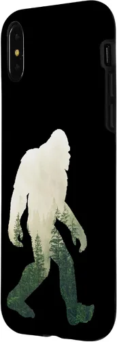Vista 2 de Carcasa para iPhone X/XS, diseño de Sasquatch Yeti Nature