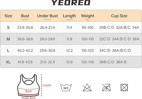 Vista 6 de YEOREO Naomi - Brasier deportivo sin espalda para mujer, brasier de yoga con tirantes delgados, acolchado de bajo impacto, para entrenamiento
