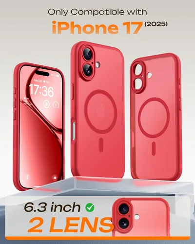 Vista 441 de TOCOL Funda para iPhone 11, compatible con Magsafe, protección completa de cámara, imanes integrados, protección contra caídas, funda translúcida