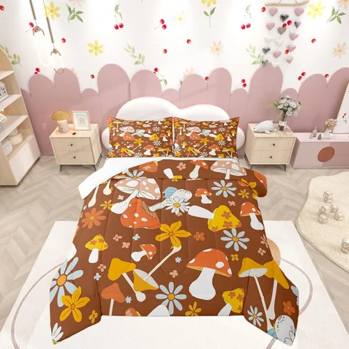 Vista 31 de Castle Fairy Juego de edredón de unicornio tamaño individual, reversible, lindo unicornio, arcoíris, caricatura, caballos, animales, para niños