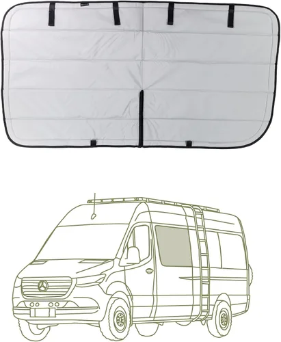 Vista 14 de VanEssential Cubierta magnética aislante de oscurecimiento para parabrisas delantero diseñada para Mercedes-Benz NCV3/VS30