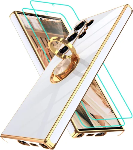 Vista 137 de Funda para Motorola Moto G 5G 2024: Funda Moto G Play 5G 2024 con 2 piezas de protectores de pantalla, soporte de anillo de rotación de 360°