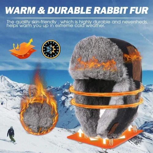 Vista 53 de Comhats Gran XL Trapper Trooper Caza Cálido Oído Solapa Rusia Ushanka Invierno Esquí Clima Frío Bombardero Sombreros para Hombres