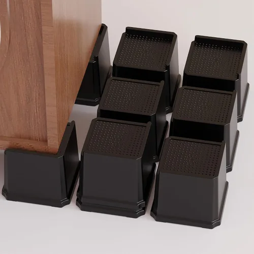 Vista 16 de Elevadores de cama resistentes de 2 pulgadas, elevadores de muebles para marco de cama, sofá, escritorio, silla, elevan hasta 1500 libras, juego