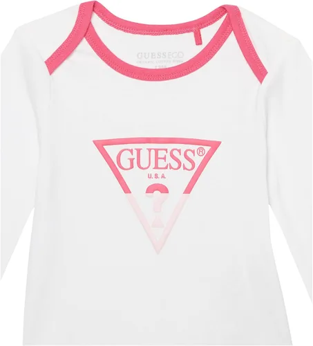 Vista 2 de GUESS Baby-girls Body orgánico con logotipo entrelazado con sudadera y pantalones deportivos con cremallera