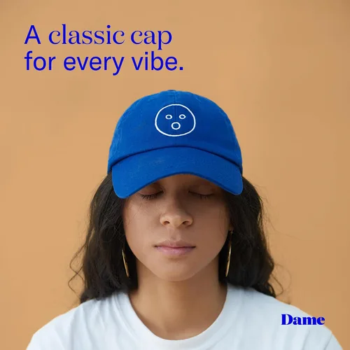 Vista 2 de Dame Products O-Face - Gorra de béisbol unisex, color azul real, ajustable y cómoda, Azul