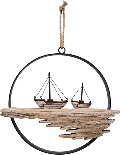 Vista 9 de YUMBOR Adorno rústico de ballena de madera colgante, ballena náutica desgastada, adorno de pared colgante de playa, temática costal, decoración