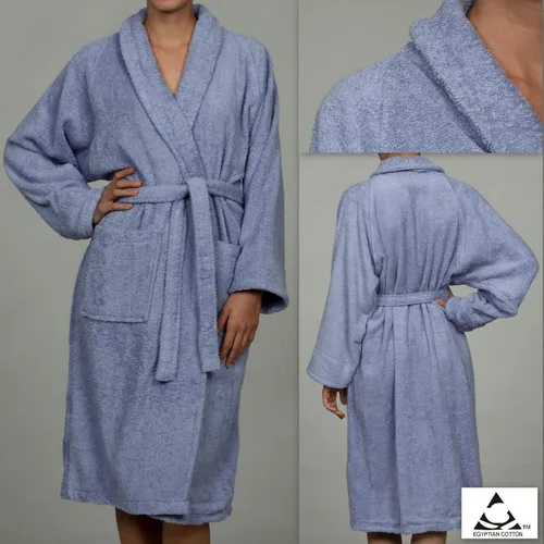Vista 8 de SUPERIOR Bata de rizo unisex de algodón, batas suaves y absorbentes para hombres y mujeres, accesorios de baño