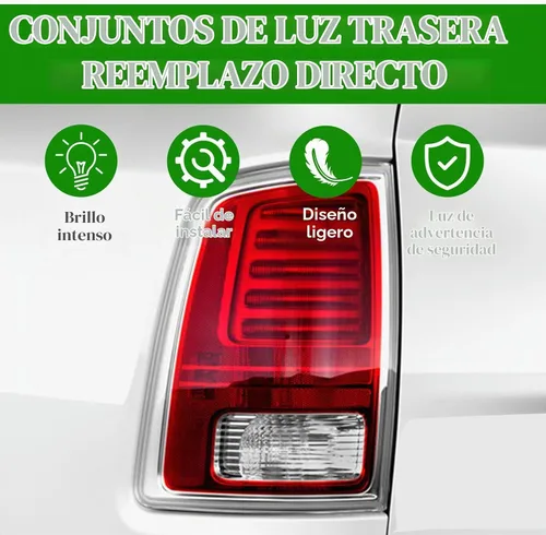 Vista 7 de Lochnchn Conjunto de Luz Trasera LED Compatible con Dodge Ram 1500 2013-2018, Ram 2500 3500 2014-2018 Lado Izquierdo del Conductor Luces Traseras