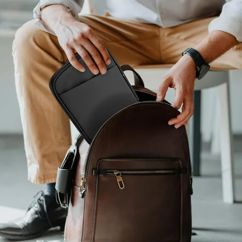 Vista 5 de Funda acolchada para tablet de 8 a 9 pulgadas, bolsa de viaje acolchada para Galaxy Tab A9 8.7/Tab A 8.4/Fire HD 8, estilo cartera con bolsillo
