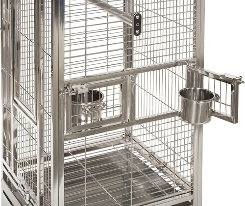Vista 7 de Prevue Pet Products Pequeña jaula para pájaros de acero inoxidable