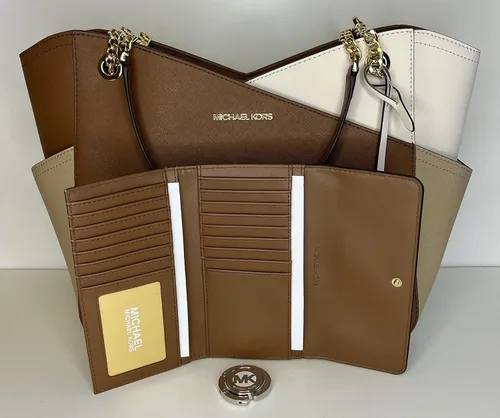 Vista 3 de Michael Kors Jet Set - bolsa de hombro para viaje con cadena grande cartera triple Michael Kors Jet Set