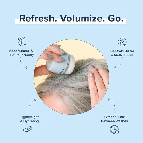 Vista 2 de Truhair Airlift Volume Refresh Powder – Polvo instantáneo para volumen y textura para el cabello para hombres y mujeres – Absorbe el aceite