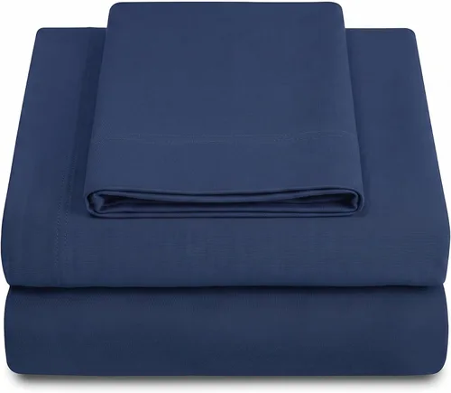 Vista 23 de Juego de sábanas Crescent Bedding de 100% algodón, extralargas, suaves y cómodas para cama de dos plazas Aqua Blue