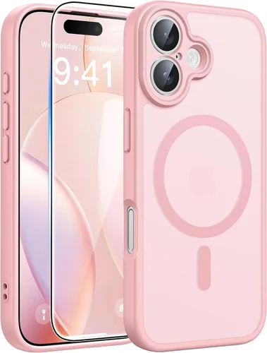 Vista 43 de FNTCASE - Funda para iPhone 16 Pro: magnética, mate, translúcida, de grado militar, protectora contra caídas, resistente, fina, duradera y a prueba