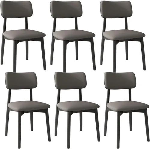 Vista 56 de YVYKFZD Solid Wood Dining Chairs, Kitchen Chairs Set with Curved Backrest, Leather Upholstered Dining Room Chair, Armless Living Room Chair, for