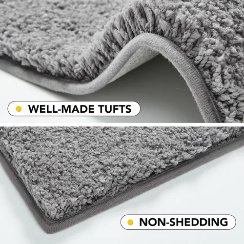 Vista 8 de Deconovo Alfombra de baño antideslizante, ultrasuave, de secado rápido, súper absorbente, lavable a máquina, alfombra de felpa prémium para baño
