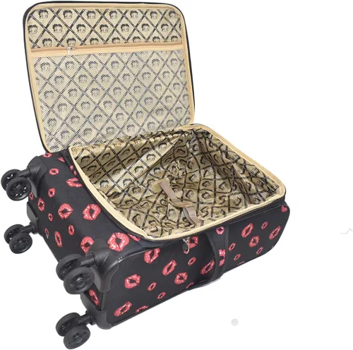 Vista 4 de Betty Boop Juego de equipaje con tamaño de transporte. 20", 24", 28", 3 piezas por juego. Ruedas giratorias. Expandible, ligero, Betty Leg-up