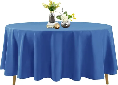 Vista 118 de Mantel de poliéster lavable de 132 pulgadas, resistente a las manchas y a las arrugas, mantel decorativo para mesa de comedor, fiestas de bufé