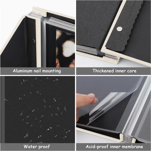 Vista 5 de Zesthouse - Álbum de fotos autoadhesivo con 60 páginas, álbumes de manualidades magnéticos con páginas adhesivas, álbum de fotos que contiene 8x10