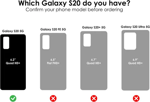 Vista 3 de OtterBox DEFENDER SERIES - Carcasa sin pantalla para Galaxy S20 y Galaxy S20 5G