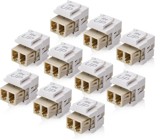 Vista 8 de Cable Matters Paquete de 5 conectores de acoplador Keystone de fibra dúplex LC UPC OM1/OM2/OM3/OM4 Multimodo, OS2 Soporte de modo único