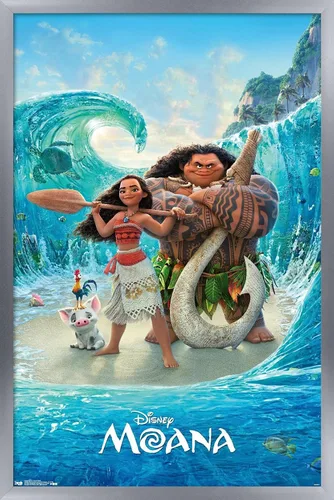 Vista 15 de Trends International Disney Moana - Póster de pared con suelo oceánico, 22.4 pulgadas de largo x 14.7 pulgadas, versión enmarcada en madera