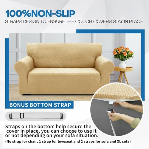 Vista 7 de XINEAGE Fundas elásticas nuevas para sillón 2025, 1 pieza, protector para silla de sala de estar, funda gruesa y suave con parte inferior elástica
