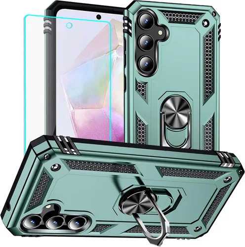 Vista 16 de Yiakeng Funda para Galaxy A32 5G, Samsung A32 5G, fundas protectoras de grado militar con anillo para Samsung Galaxy A32 5G (verde militar)
