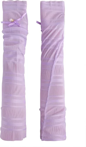 Vista 3 de Holiberty - Guantes largos sin dedos para ciclismo con protección UV para mujeres y niñas
