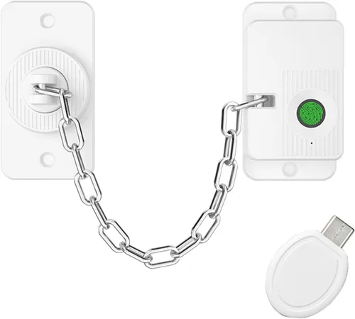 Vista 10 de CMNGJ - Cerradura de seguridad para niños con desbloqueo de huellas dactilares, bloqueo inteligente de gabinete de un solo toque, seguro