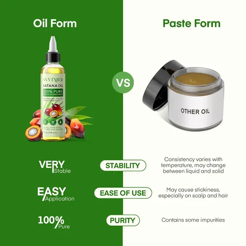 Vista 4 de Svvimer Aceite de batana para el crecimiento del cabello, Dr. Sebi 100% puro y crudo de Honduras, orgánico y natural, promueve el grosor del cabello
