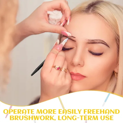 Vista 5 de Leelosp - 20 bolígrafos de microblading para cejas, manuales, soporte de aguja, herramientas de microhoja de aluminio para suministros