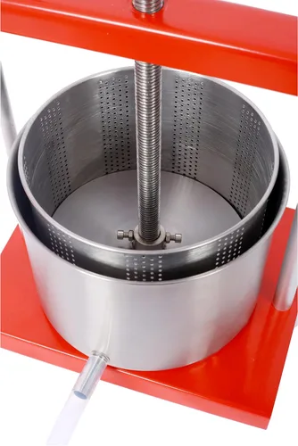 Vista 6 de Prensa manual para vino, máquina de prensa de barriles de acero inoxidable de 1.6 galones para jugo, verduras, vino, aceite de oliva, leche