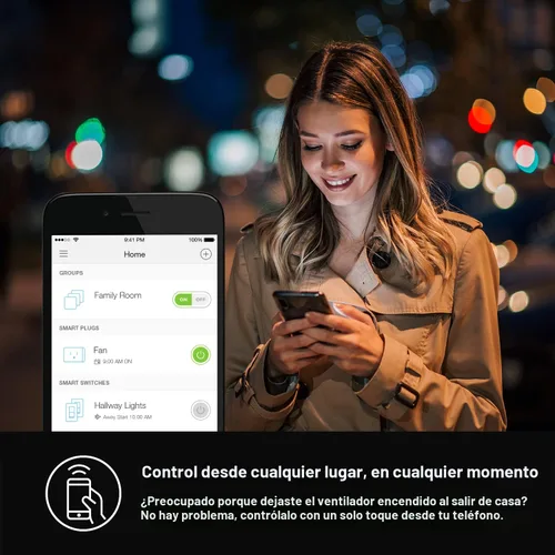Vista 6 de Kasa Smart Enchufe Mini de 15 A, compatible con Apple HomeKit, toma inteligente que funciona con Siri, Alexa y Google Home, certificado UL, control
