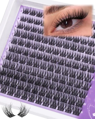Vista 24 de Extensiones de pestañas en racimo naturales DIY, extensiones de pestañas en racimo con curva C, extensiones de pestañas en racimo para ojo de gato